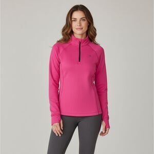 Athletic Works Long Sleeve Fleece Lined Hot Pink Performance Top